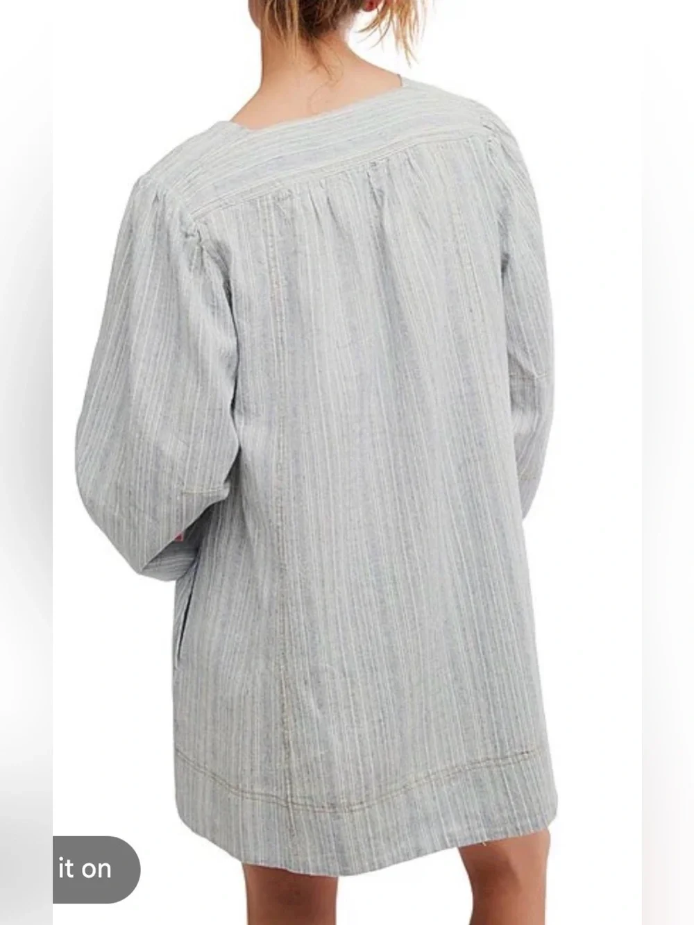 Free People Women's Goldie Balloon-Sleeve V-Neck Dress